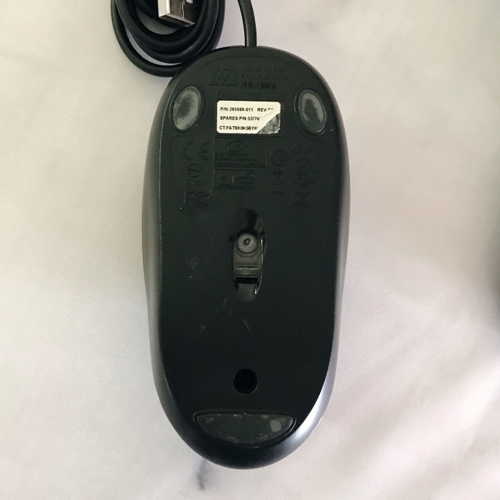 NWOT HP Hewlett-Packard 265986-001 USB Mouse 3 Prong AC Power Cord Set - Picture 5 of 7